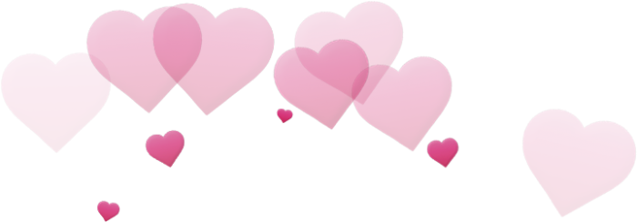 Floating Hearts Graphic PNG with transparent background