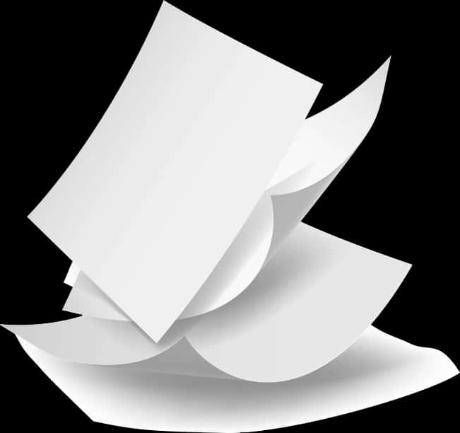 Floating Paper Sheets Graphic