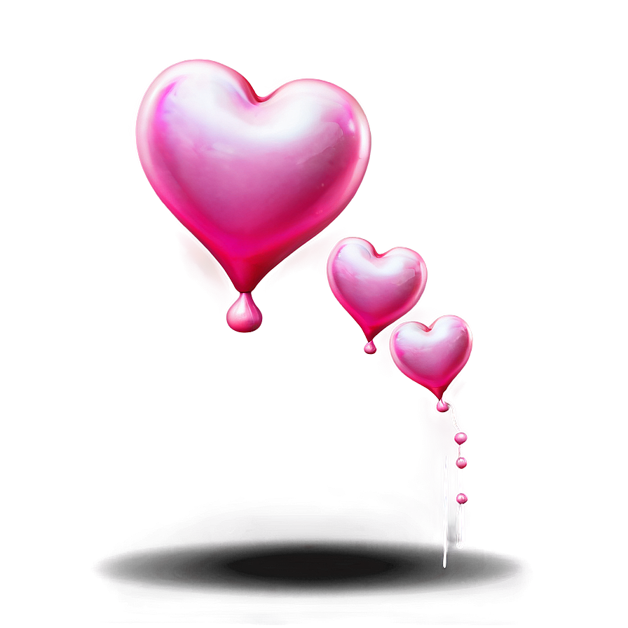 Floating Pink Heart Emoji Png 06262024