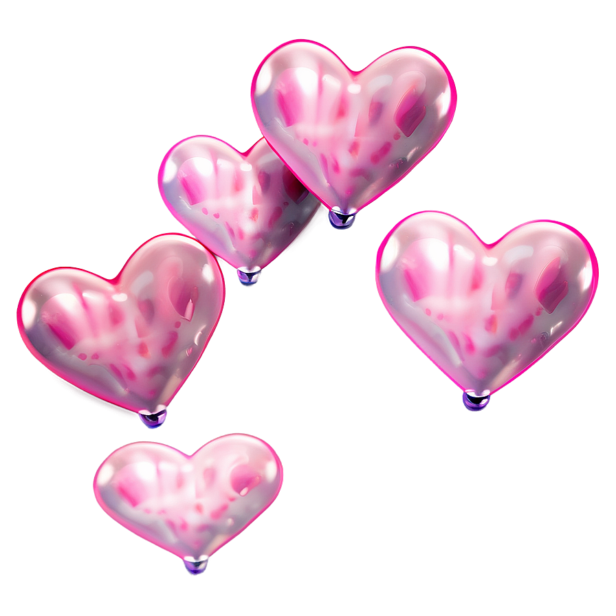 Floating Pink Hearts Png 52