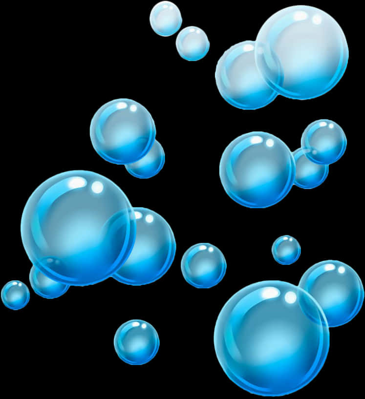 Floating Soap Bubbles Graphic