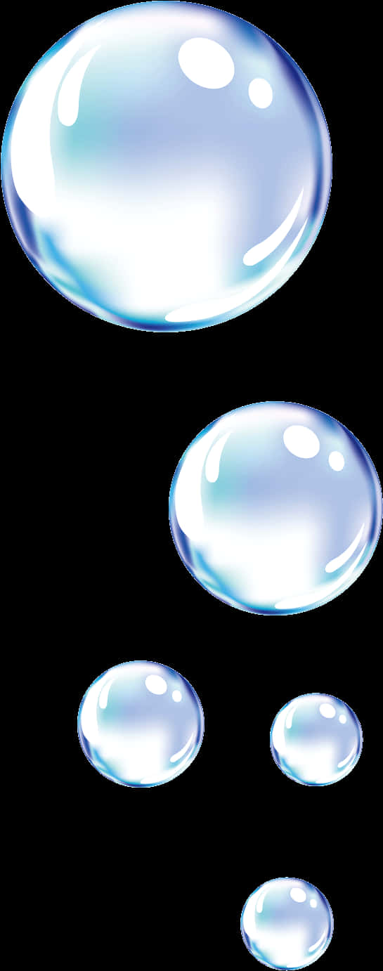 Floating Soap Bubbles Transparent Background