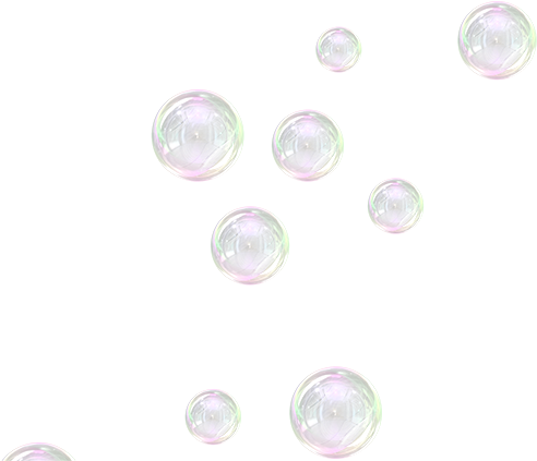 Floating Soap Bubbles Transparent Background