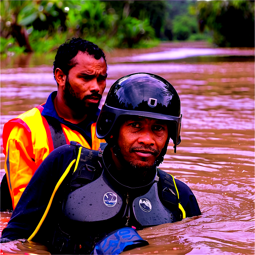 Flood Rescue Operations PNG 06202024 PNG with transparent background