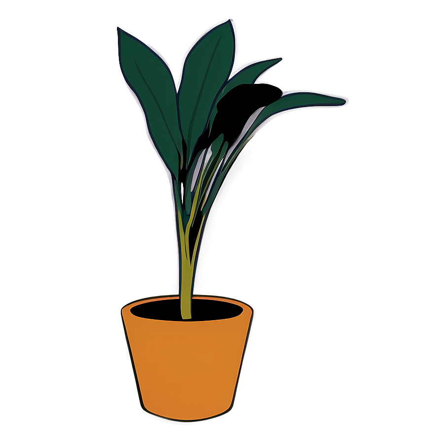 Floor Plant Silhouette Png 06282024