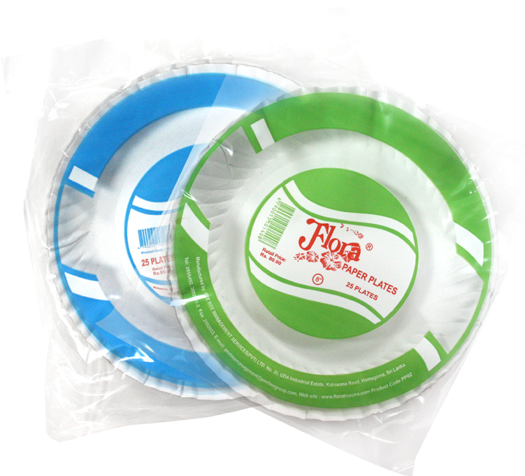 Flora Disposable Paper Plates Pack