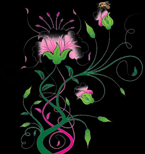 Floral Abstract Art Design