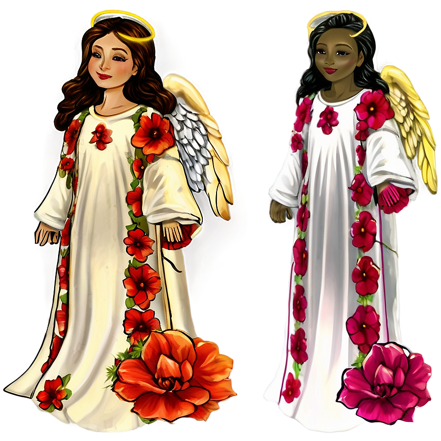 Floral Angels Png 13