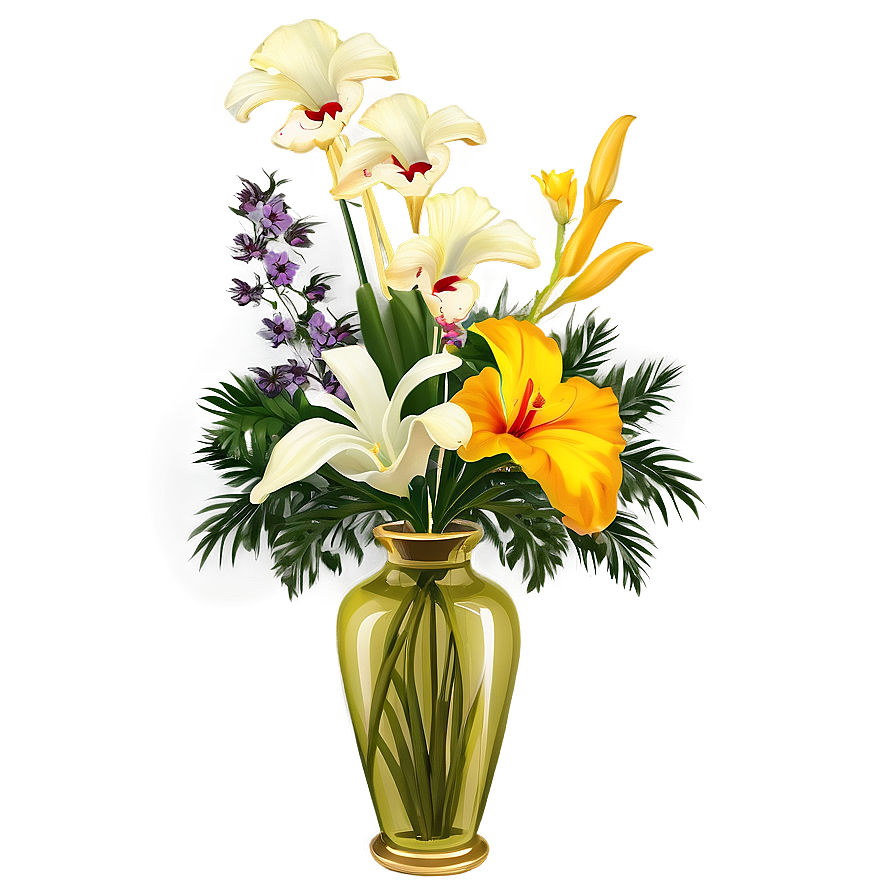 Floral Arrangement Vase Png 06272024