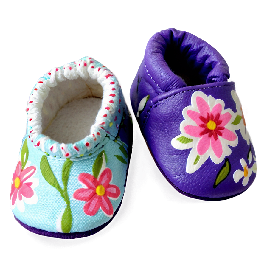 Floral Baby Shoes Png Kre36