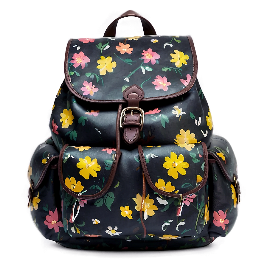 Floral Backpack Png Wsn