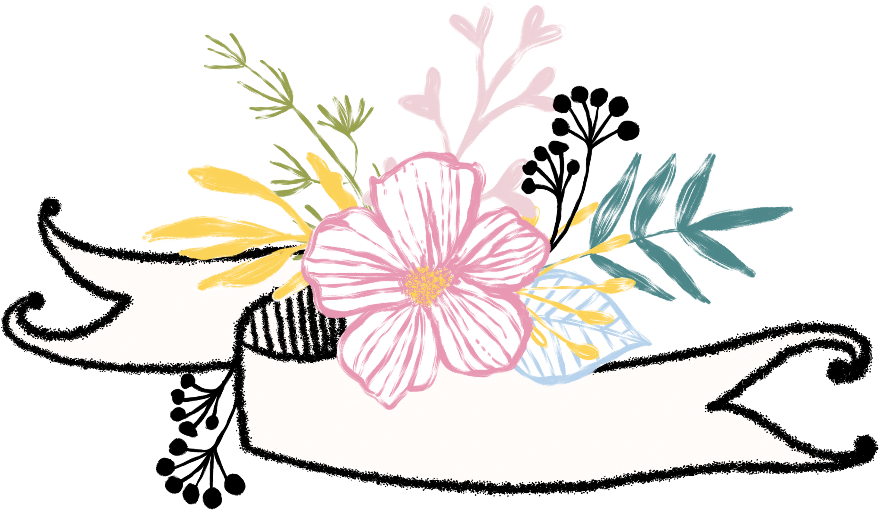 Floral Banner Illustration