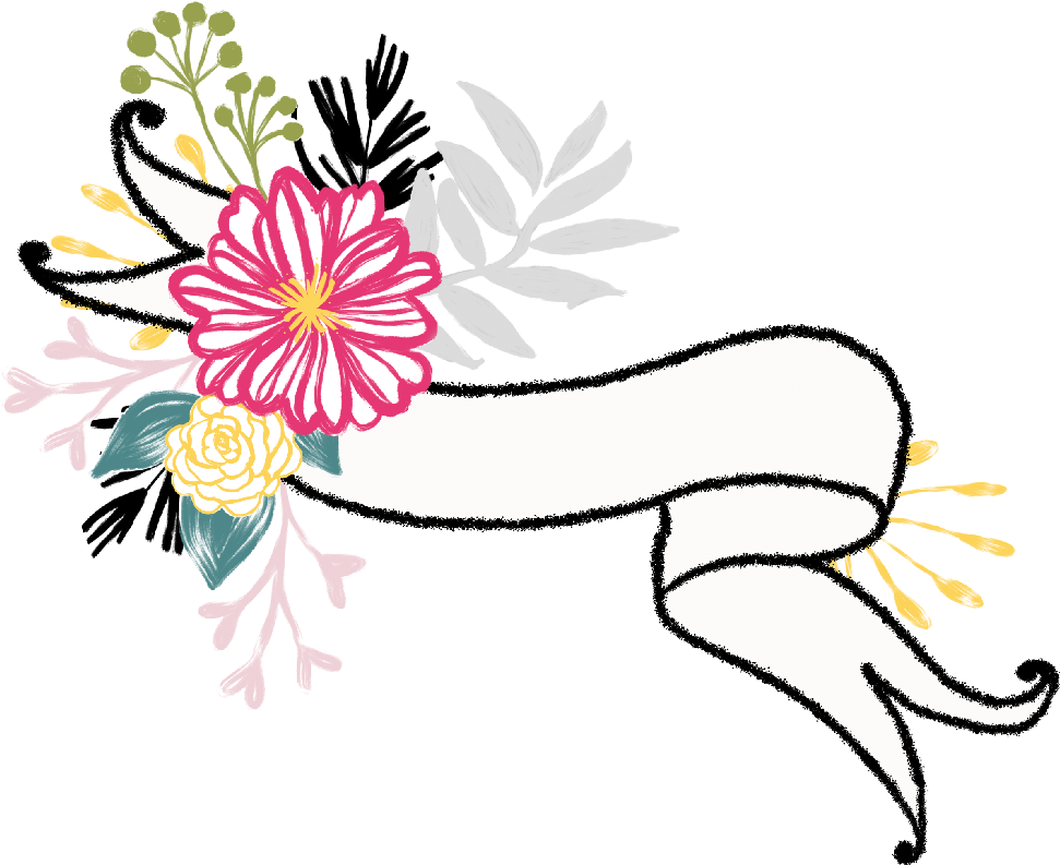 Floral Banner Illustration