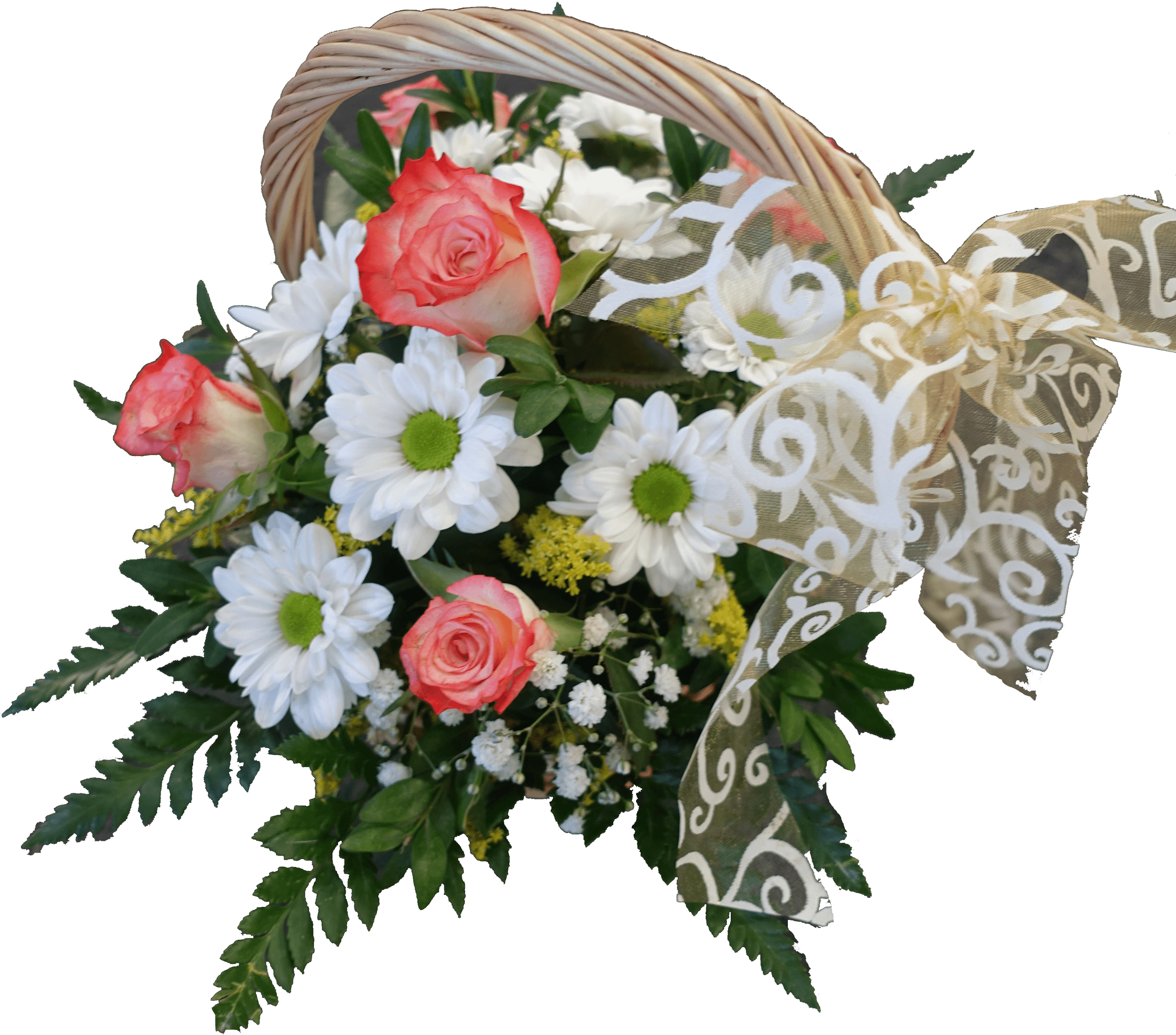 Transparent Bouquet Basket Png - Flower Basket, Png Download PNG with transparent background