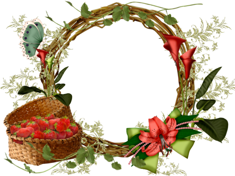 Floral Basketand Butterfly Wreath