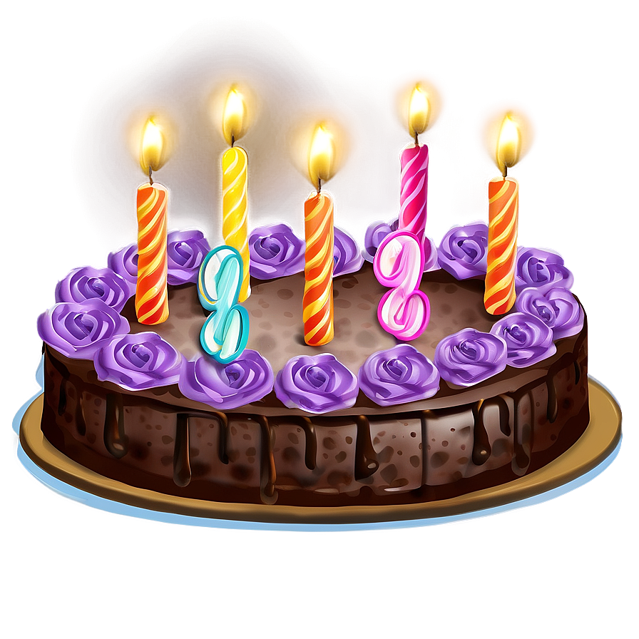 Floral Birthday Cake Png 05042024