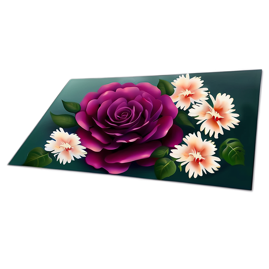 Floral Birthday Card Design Png Flr