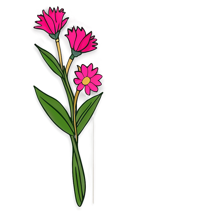 Floral Bouquet Outline Png Lon99