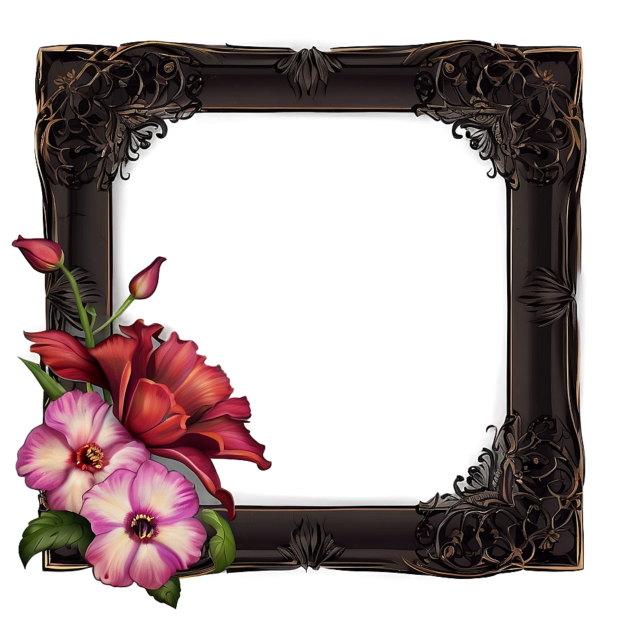 Floral Certificate Frame Png Har23