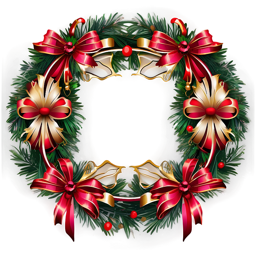 Floral Christmas Wreath Png 05232024