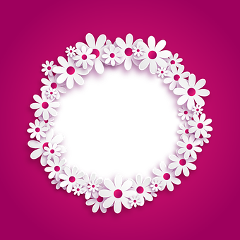 Floral Circle_ Purple Background