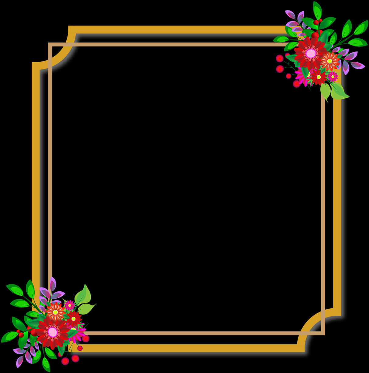 Floral Corner Border Design