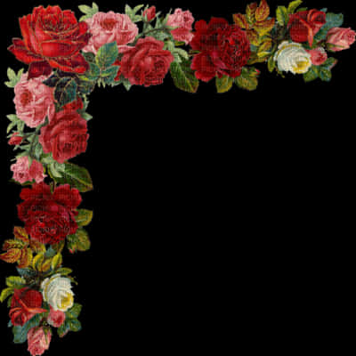 Floral Corner Design Overlay