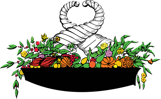 Floral_ Cornucopia_ Vector_ Art