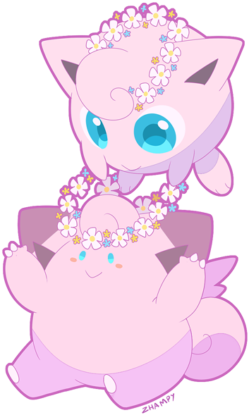 Floral Crowned Jigglypuff Illustration