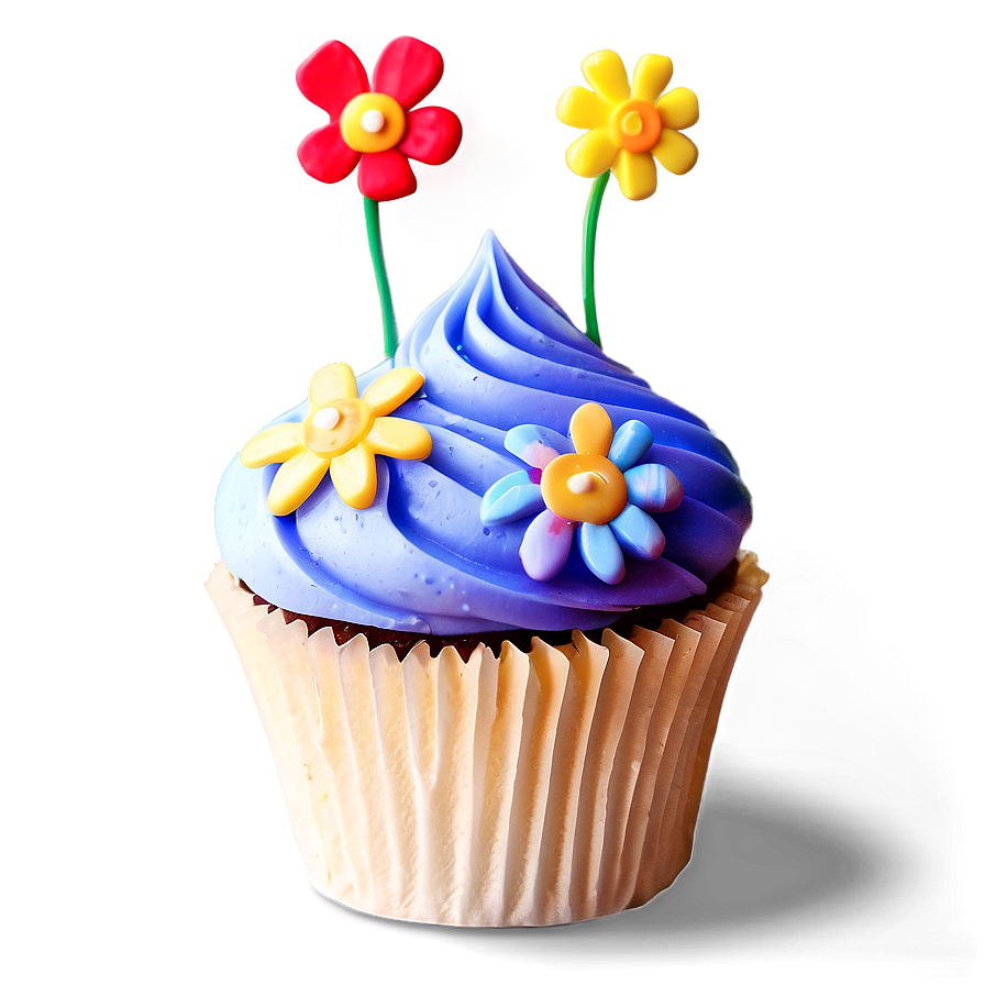 Floral Cupcake Png 05032024