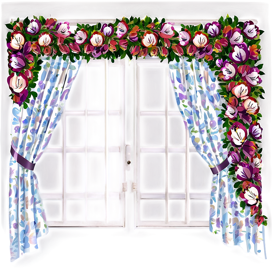 Floral Curtains PNG jkt PNG with transparent background