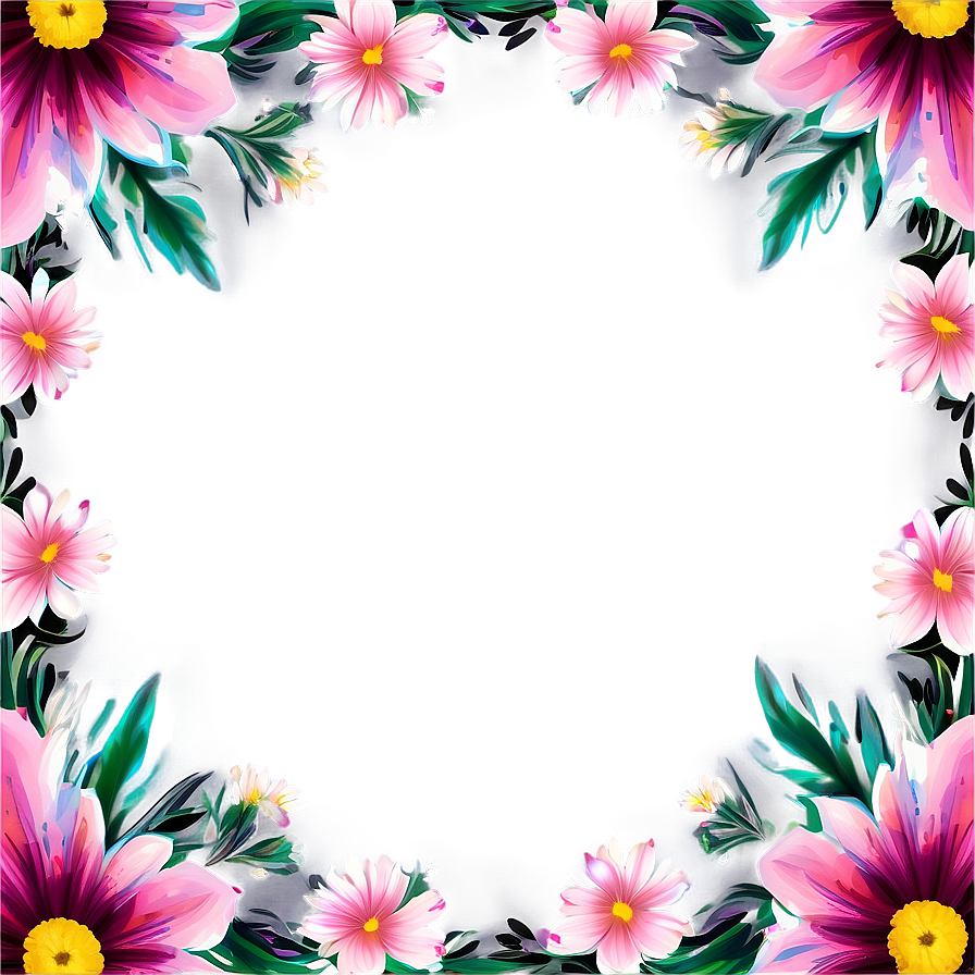 Floral Cute Frame Png 82