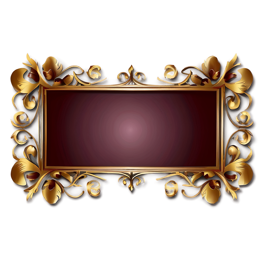 Floral Decorative Frame Png 06292024