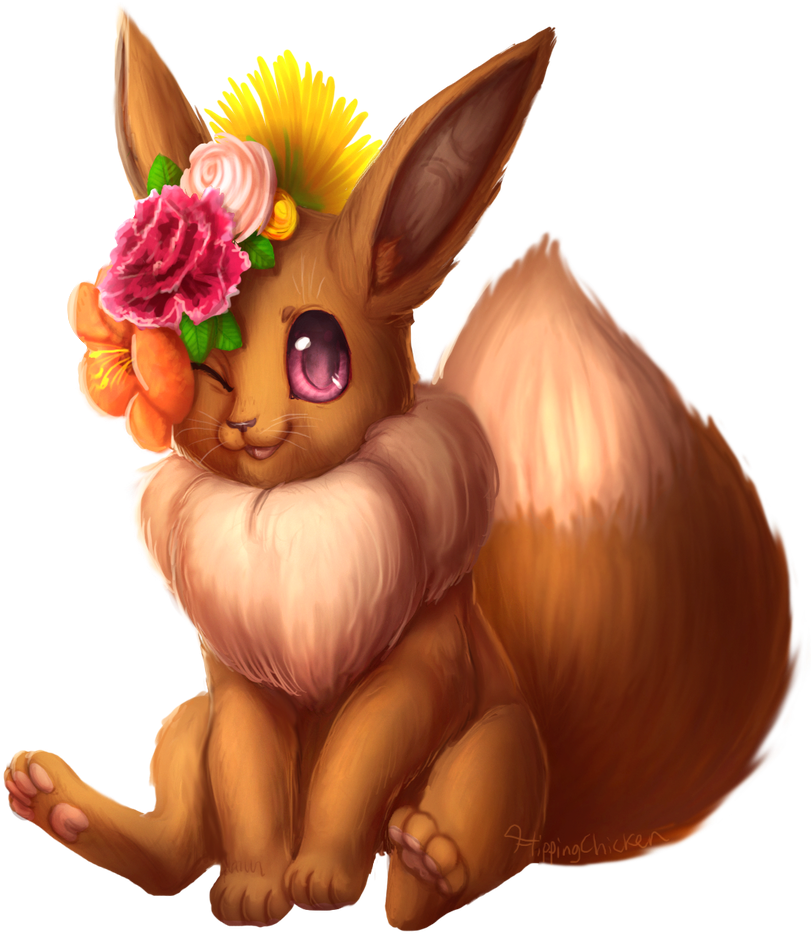 Floral Eevee Artwork