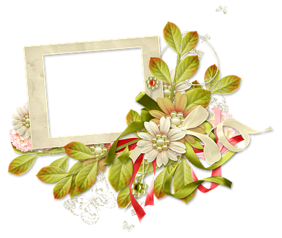 Floral Embellished Photo Frame