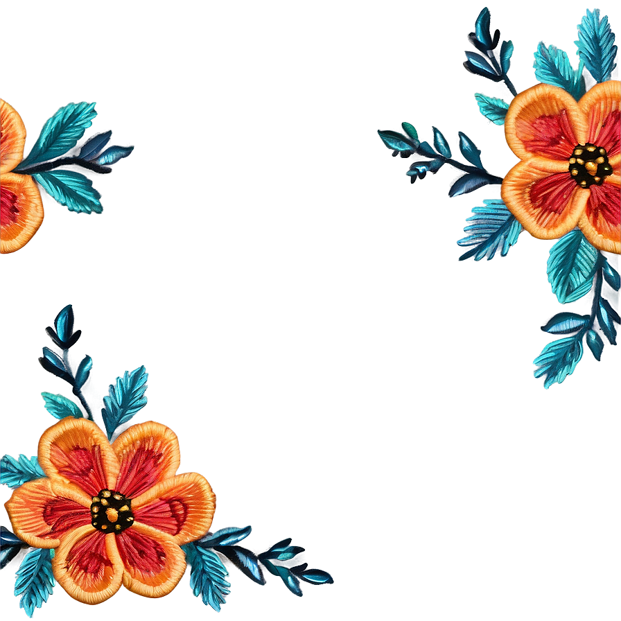 Floral Embroidery Png 06262024