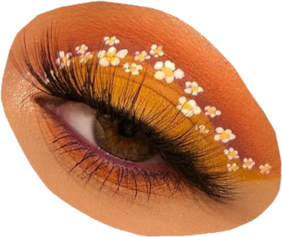 Floral Eyeshadow Artistry PNG with transparent background