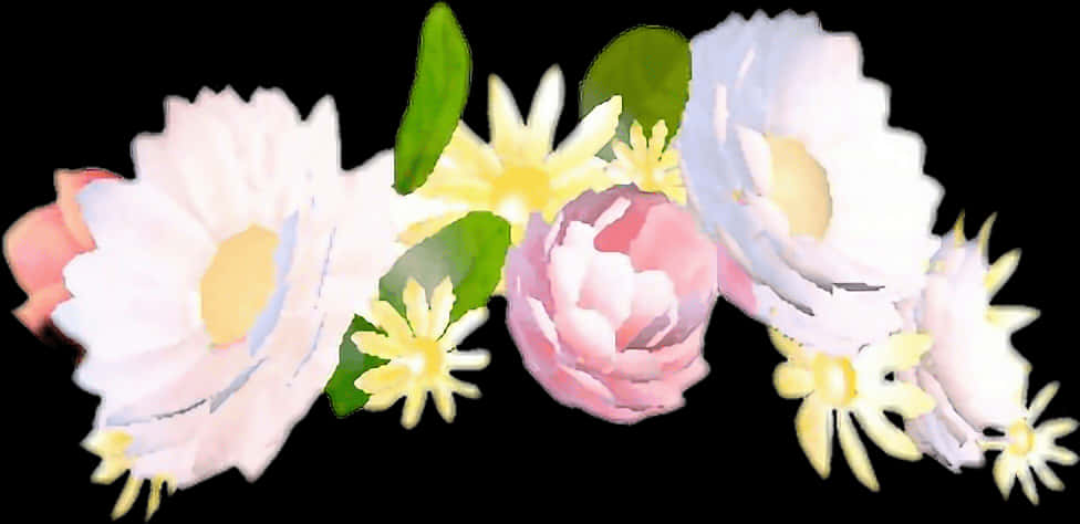 Floral Filter Snapchat PNG with transparent background