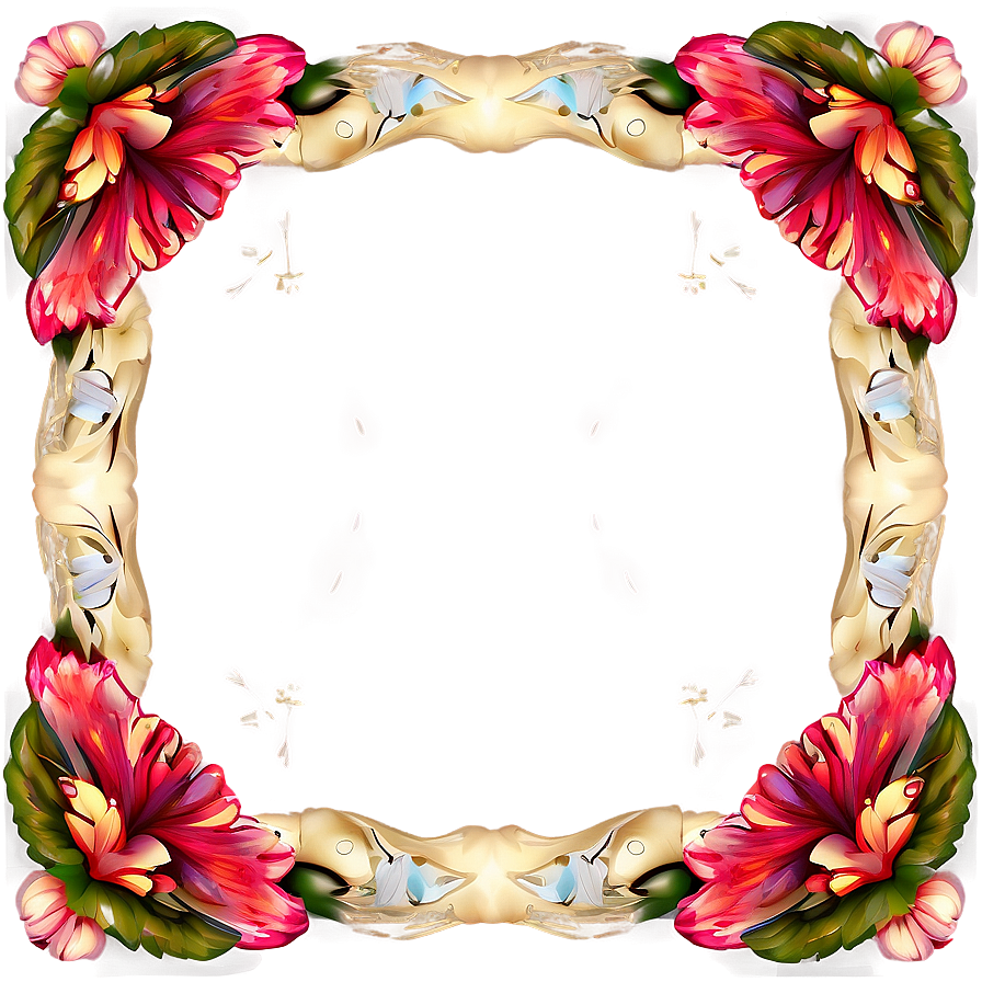 Floral Frame Border Png 11