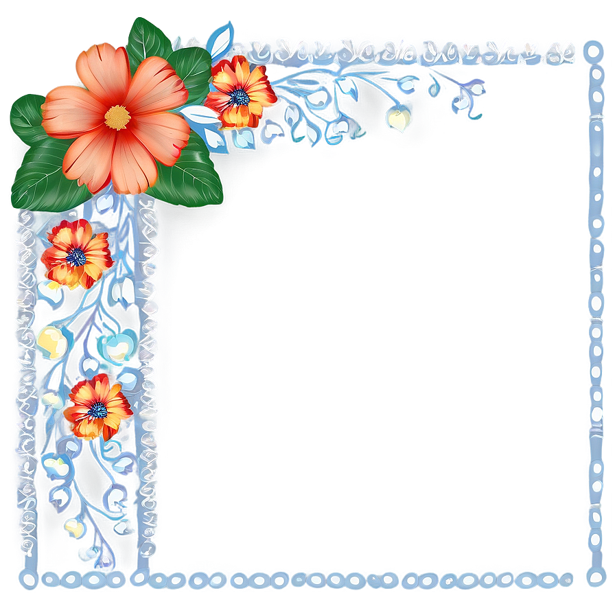 Floral Frame Border PNG 51 PNG image with a transparent background, free high-resolution download