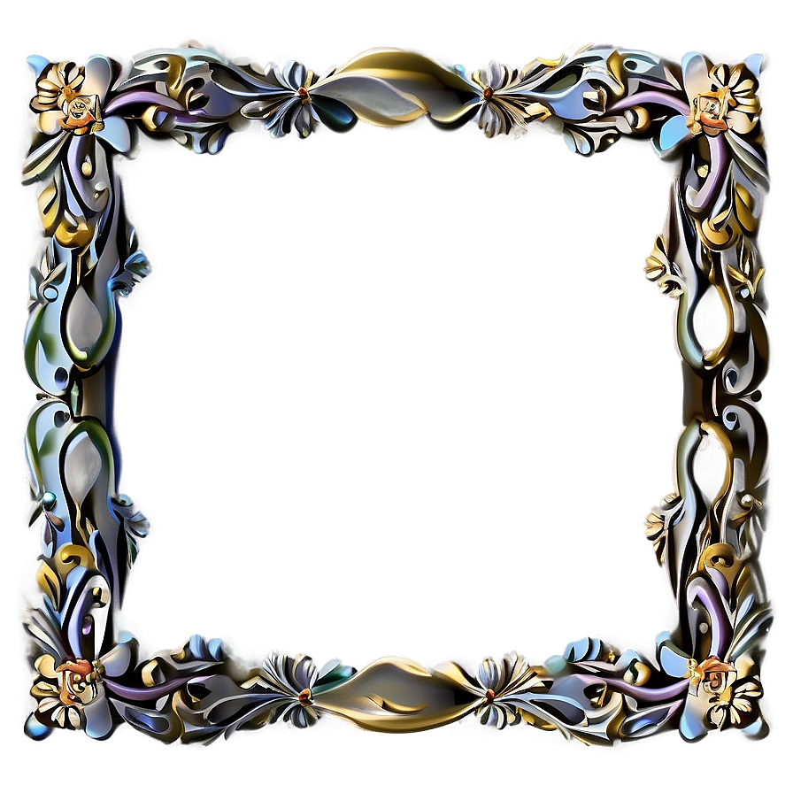 Floral Frame Border PNG lds10 PNG image with a transparent background, free high-resolution download