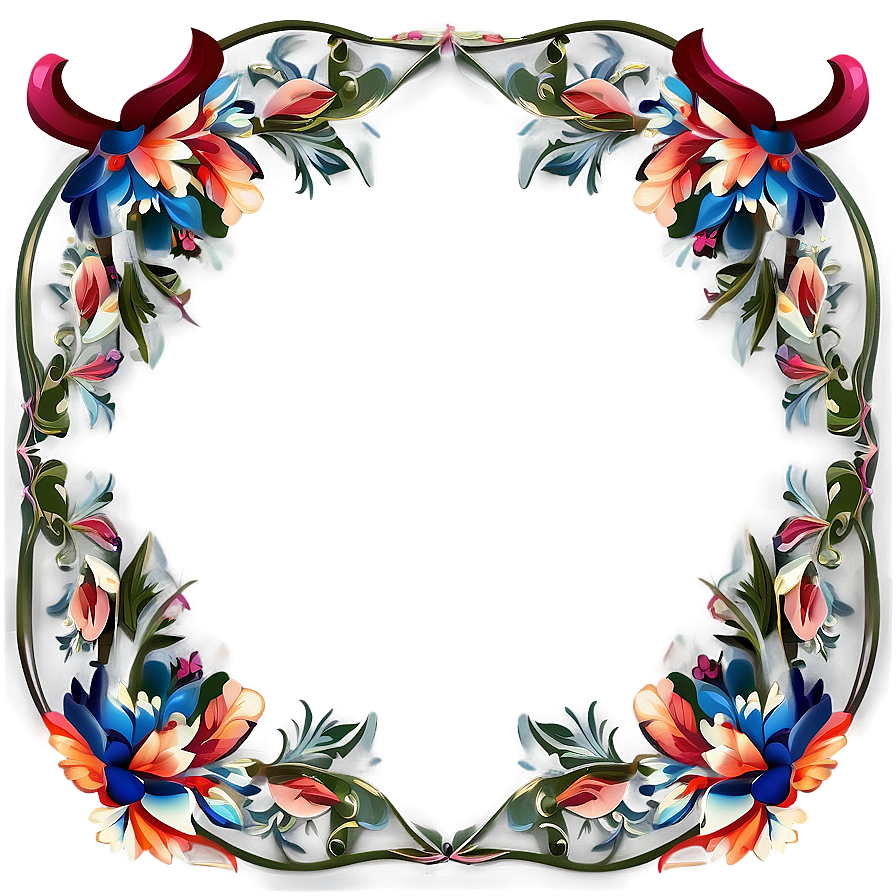 Floral Frame Border Png Skq