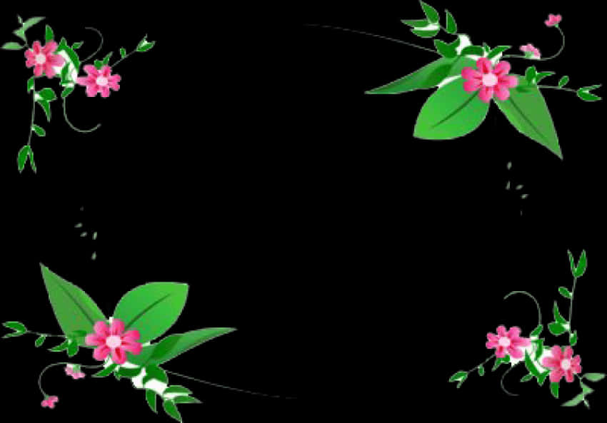 Floral Frame Corner Design