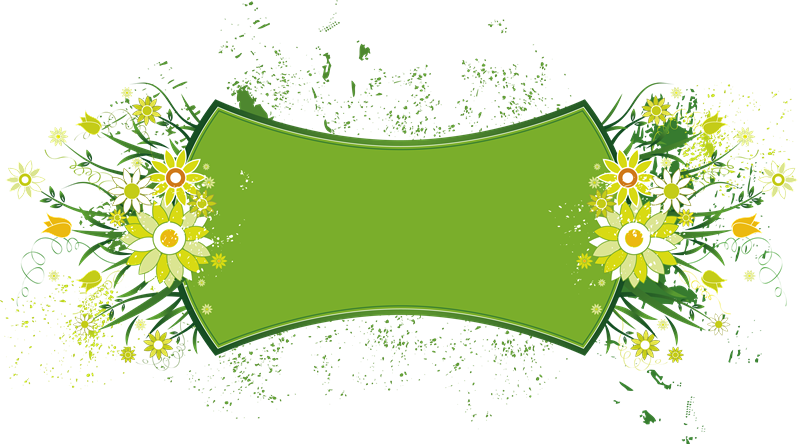 Floral Frame Green Banner Design