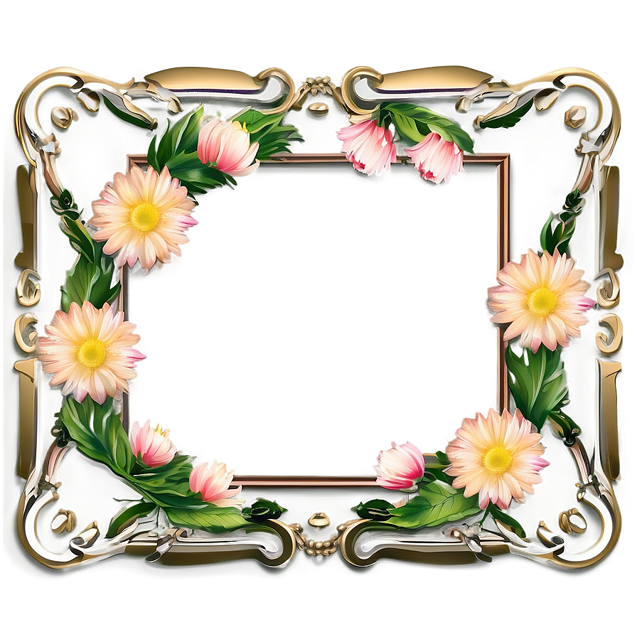 Floral Frame PNG 05252024 PNG with transparent background