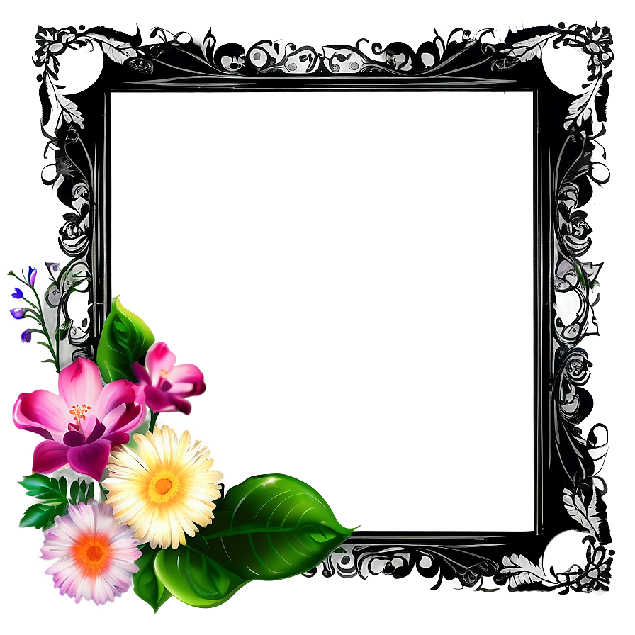 Floral Frame Png 12