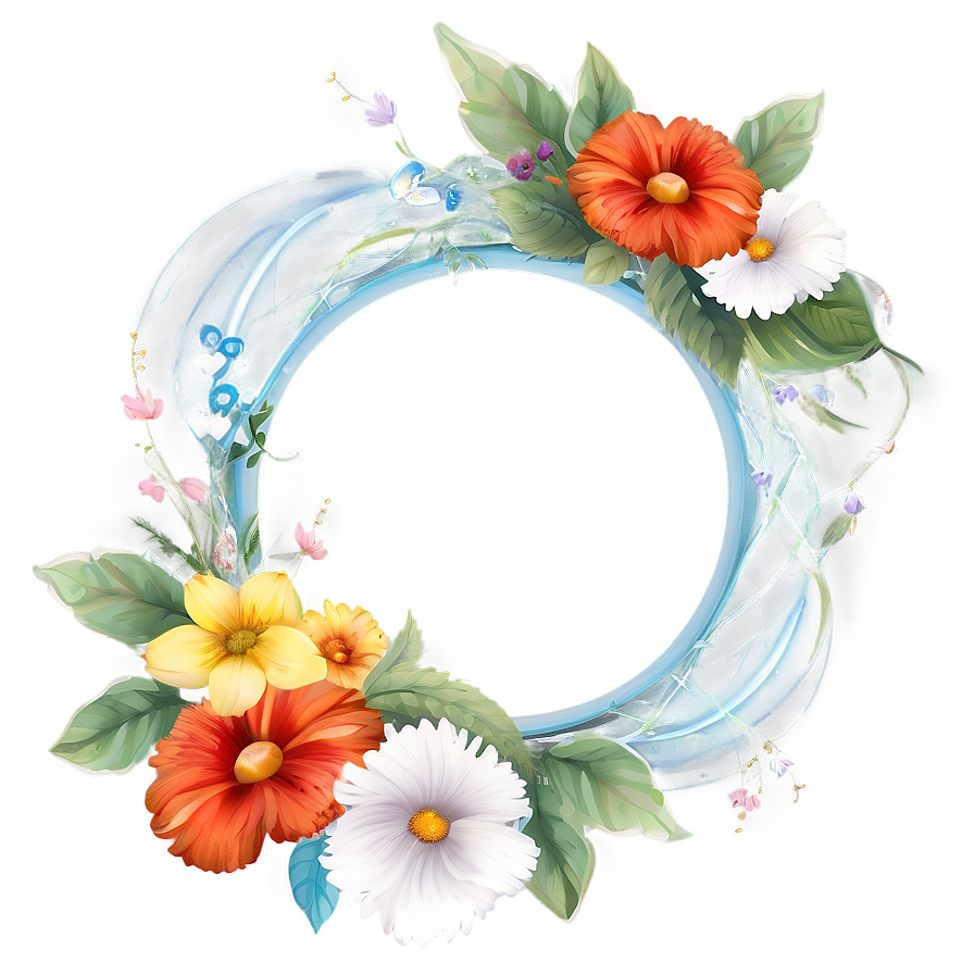 Floral Frame PNG rkb91 PNG with transparent background