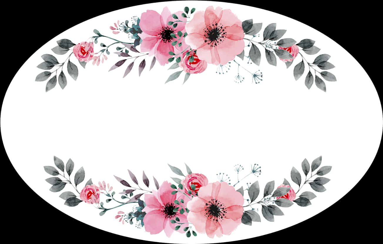 Floral Frame Watercolor Design