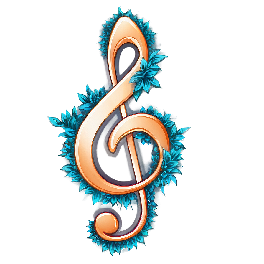 Floral G Clef Png 67