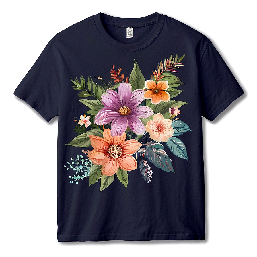 Floral Graphic Tees Design Png 47